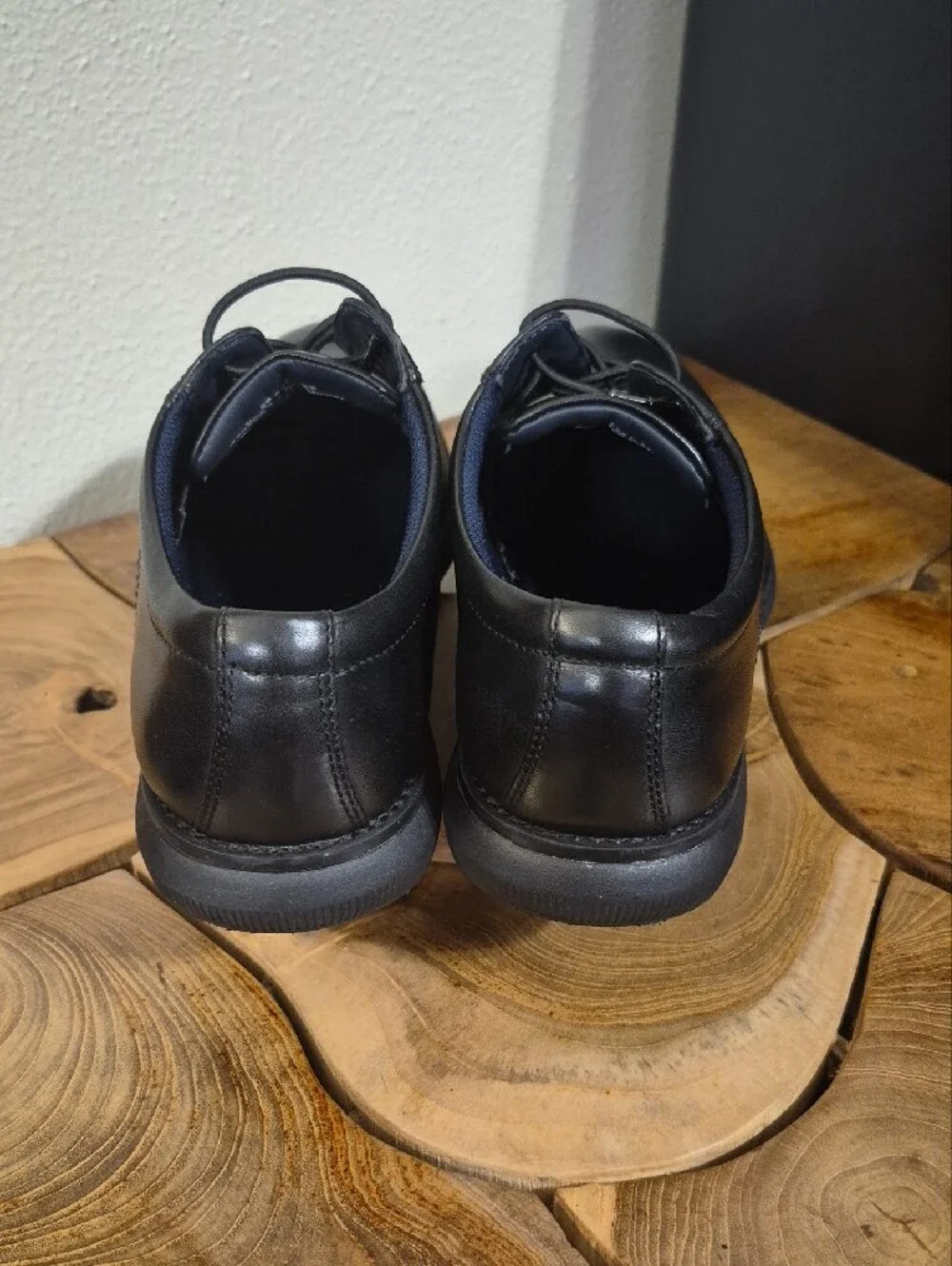 Boys Black Leather Dress Shoe